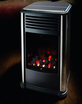Manhattan, Sleek and Fashionably Chic, Portable Living Flame Heater