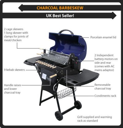 Large Charcoal Rotisserie BBQ