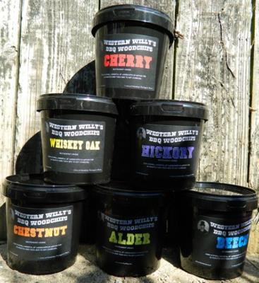 6 X 1L Tubs of Western Willy's BBQ Woodchips