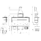 Marbella Outdoor BBQ Kitchen BBQ with Twin Gas Hob and Sink. Anthracite