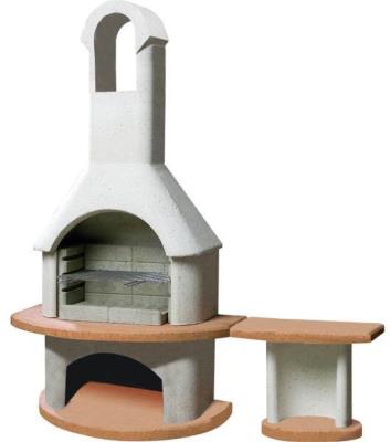 Buschbeck Carmen Masonry Barbecue With Side Table