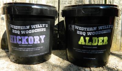 2 Pack of Western Willy's BBQ Woodchips Alder and Hickory