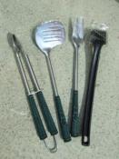 Large Boxed Stainless Steel Golf Barbecue Tool Set.