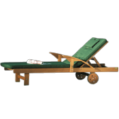 Lifestyle Acacia hardwood Sunlounger with Cushion.