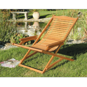 Pair of Lifestyle Sun Chairs Acacia Hardwood
