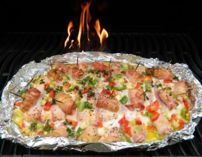 How to BBQ Side of Salmon With Bacon Recipe