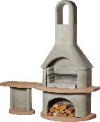 Buschbeck Carmen Masonry Barbecue With Side Table
