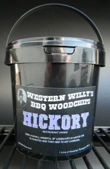1 Litre Western Willy's Hickory Wood Chips