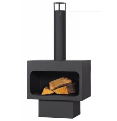 Arizona Outdoor Steel Fireplace with Chimney