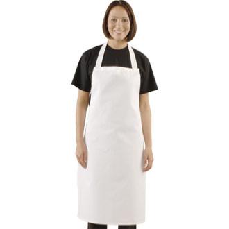 White Cotton Bib Apron