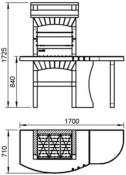 The Tarragona Crystal BBQ With Side Table